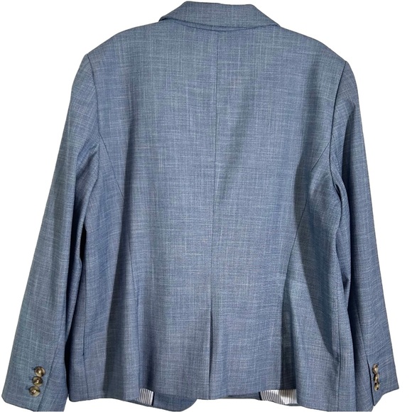 Talbots Women's Blue Linen Look Blazer in Size 18 - Picture 2 of 16